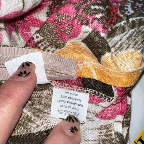 Pamela Brown Womens Floral V-Neck Sleeveless Tunic Top Size S Multicolor - Picture 6 of 16